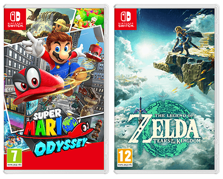 Consola Nintendo Switch Oled + Zelda Tears of Kingdom + Super Mario Odyssey