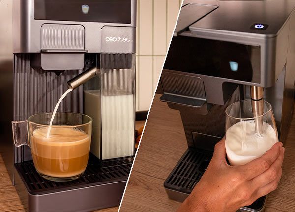 Detalle del vaporizador de leche en cafetera Cecotec Power Matic