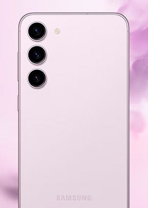 Primer plano del módulo de cámaras del Galaxy S23