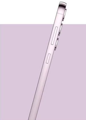 Detalle lateral del diseño compacto del Samsung S23