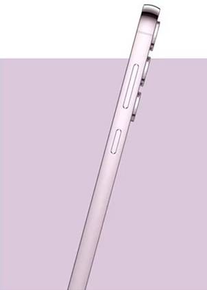 Detalle lateral del diseño compacto del Samsung S23