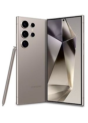 Vista lateral del Galaxy S24 mostrando su marco de titanio