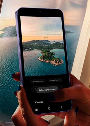 Modo Noche activado en el Galaxy S24 durante una captura urbana