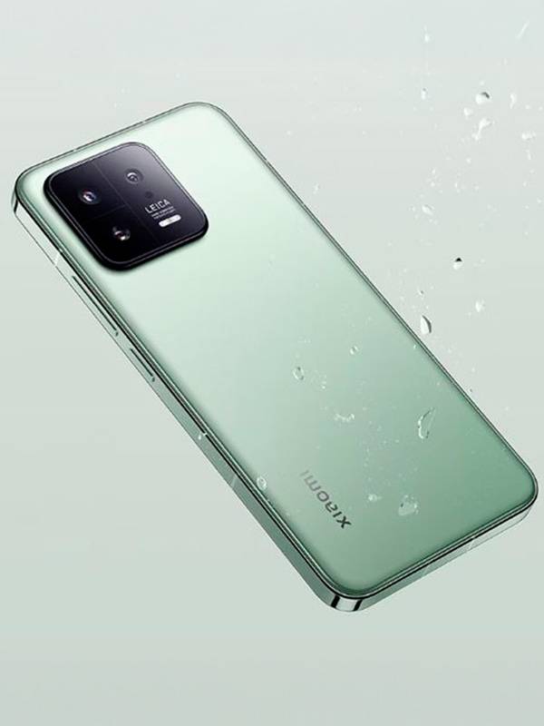 Vista frontal del Xiaomi 13 con biseles ultradelgados y diseño compacto