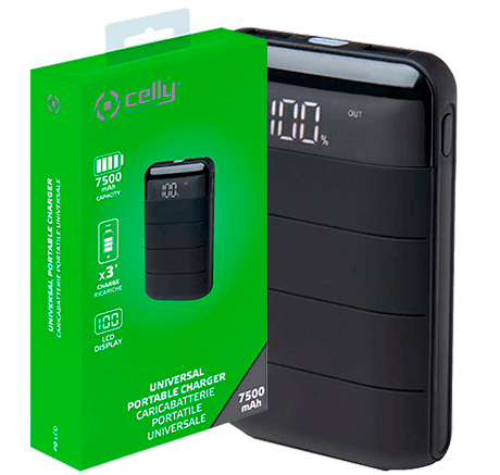 Celly POWER BANK 7500 mAh negro. ¡Mejor Precio! - Movistar